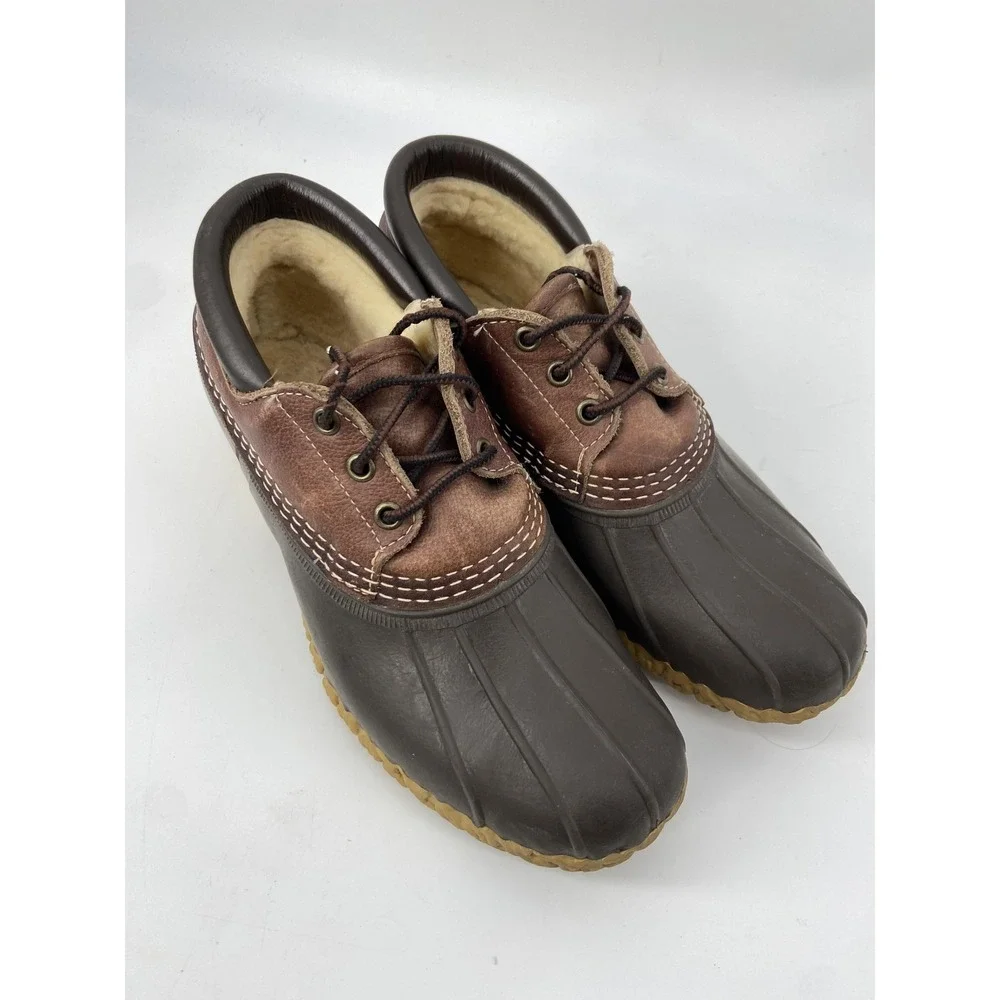 Vintage LL Bean Boots Womens‎ EM US 9 Shearling Lined Duck Snow Waterproof
